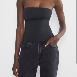 Aritzia BABATON Black Contour Tube Top
